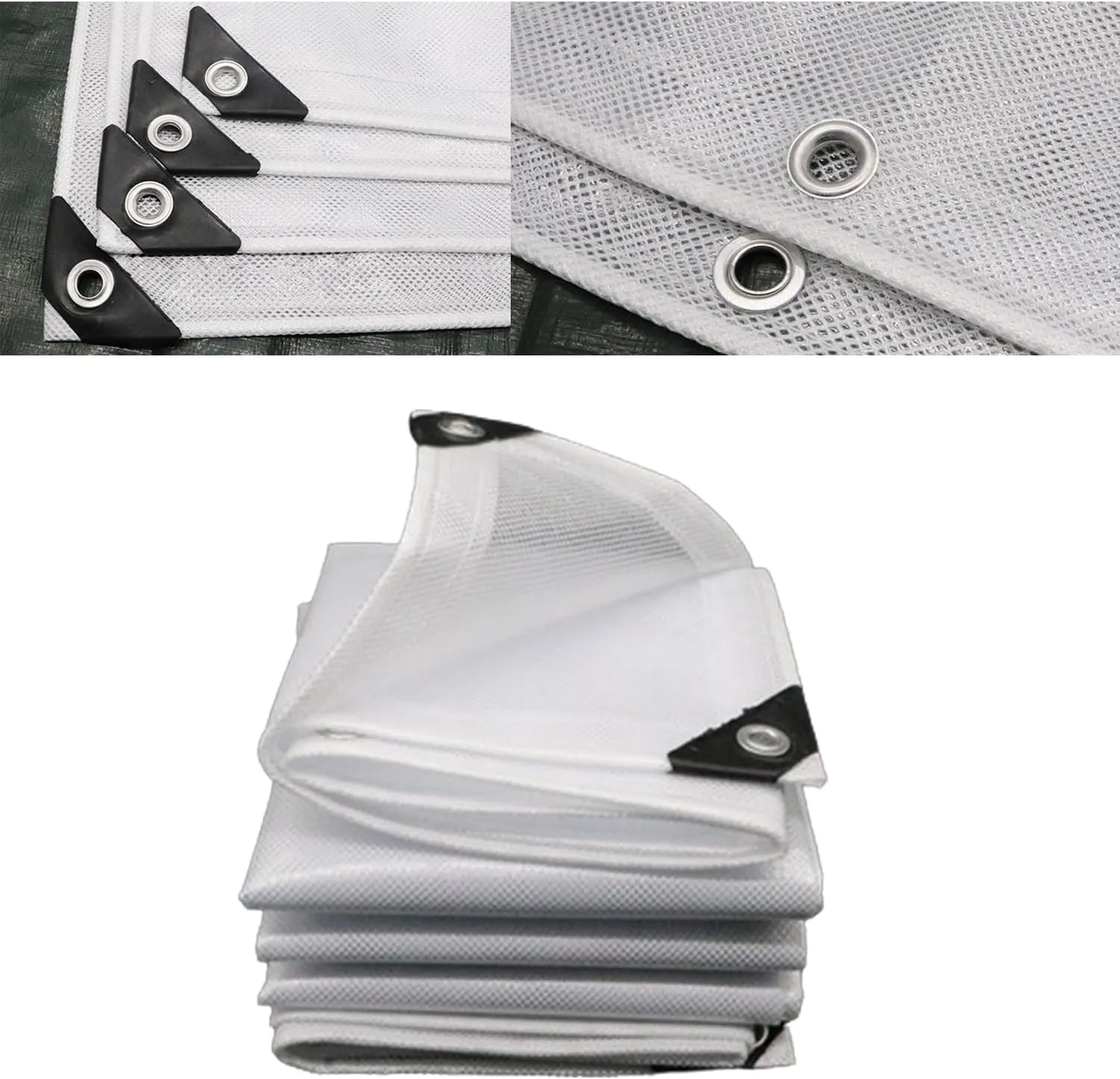 Waterproof Tarp Tent Cover Large Tarp for Under Tent Multi Purpose Protective Cover Durable Waterproof Weather Proof Rip and Tear Resistant 3.28ft x 4.92ft White