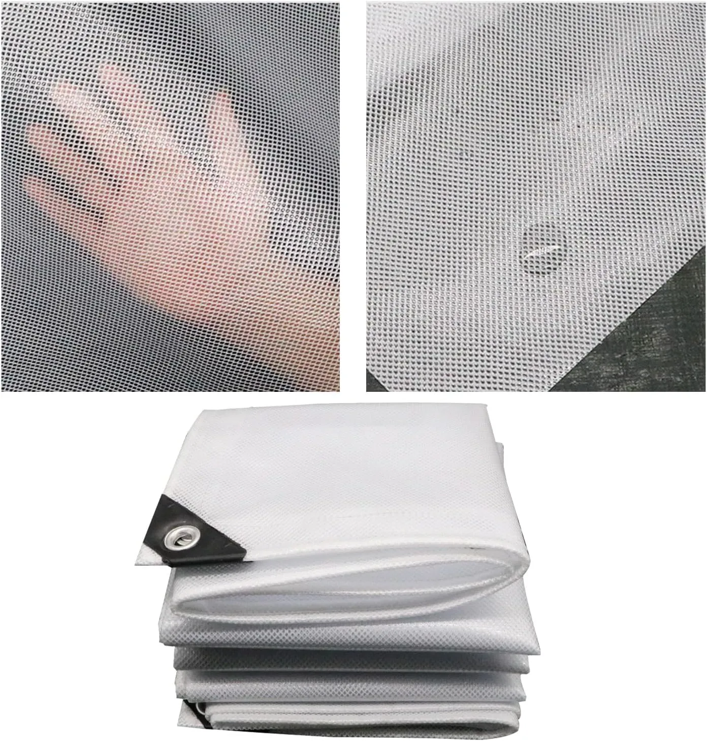 Waterproof Tarp Tent Cover Plastic Tarp Waterproof for Under Tent Multi Purpose Protective Cover Durable Waterproof Weather Proof Rip and Tear Resistant 3.28ft x 4.92ft White