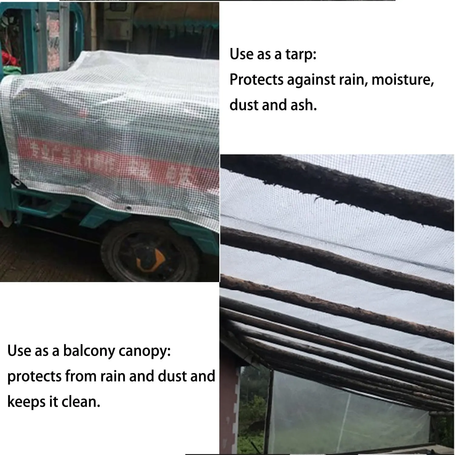 Waterproof Tarp Tent Cover Tarp for Under Tent for Under Tent Multi Purpose Protective Cover Durable Waterproof Weather Proof Rip and Tear Resistant 4.92ft x 6.56ft White