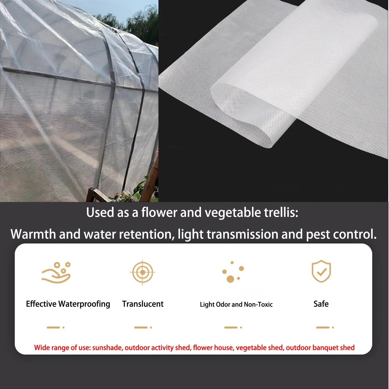 Waterproof Tarp Tent Cover Tarp for Under Tent for Under Tent Multi Purpose Protective Cover Durable Waterproof Weather Proof Rip and Tear Resistant 4.92ft x 6.56ft White