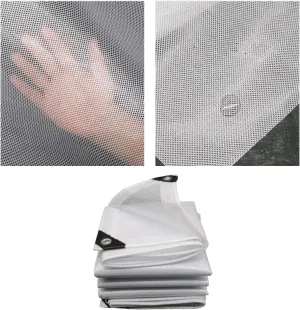 Waterproof Tarp Tent Cover Tarp for Under Tent for Under Tent Multi Purpose Protective Cover Durable Waterproof Weather Proof Rip and Tear Resistant 4.92ft x 6.56ft White