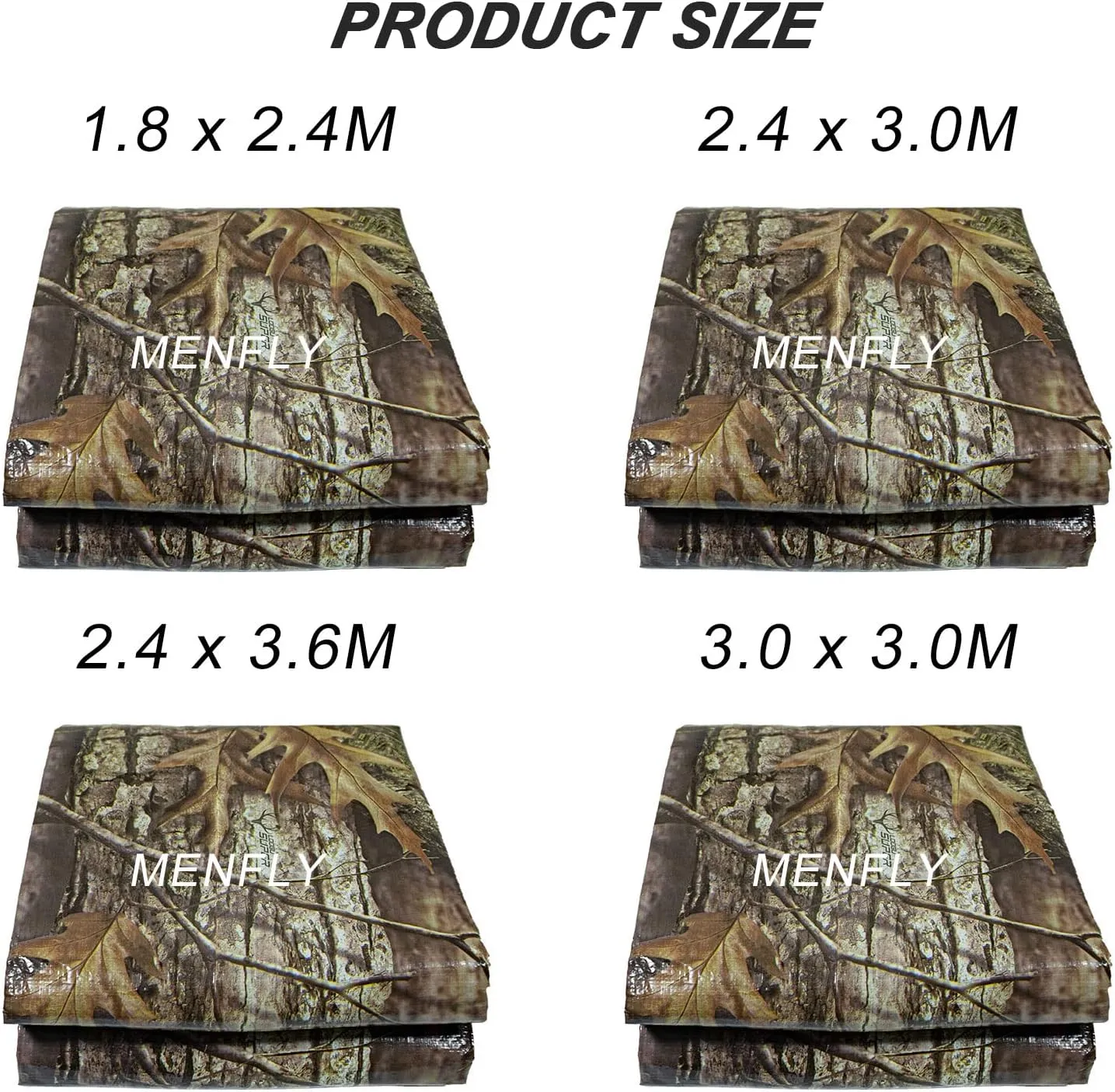 Waterproof Tarp with Metal Grommets, Poly Tarp Covershade Tarp for Camping, Picnic Mat, Emergency Rain Shelter Tarpaulin