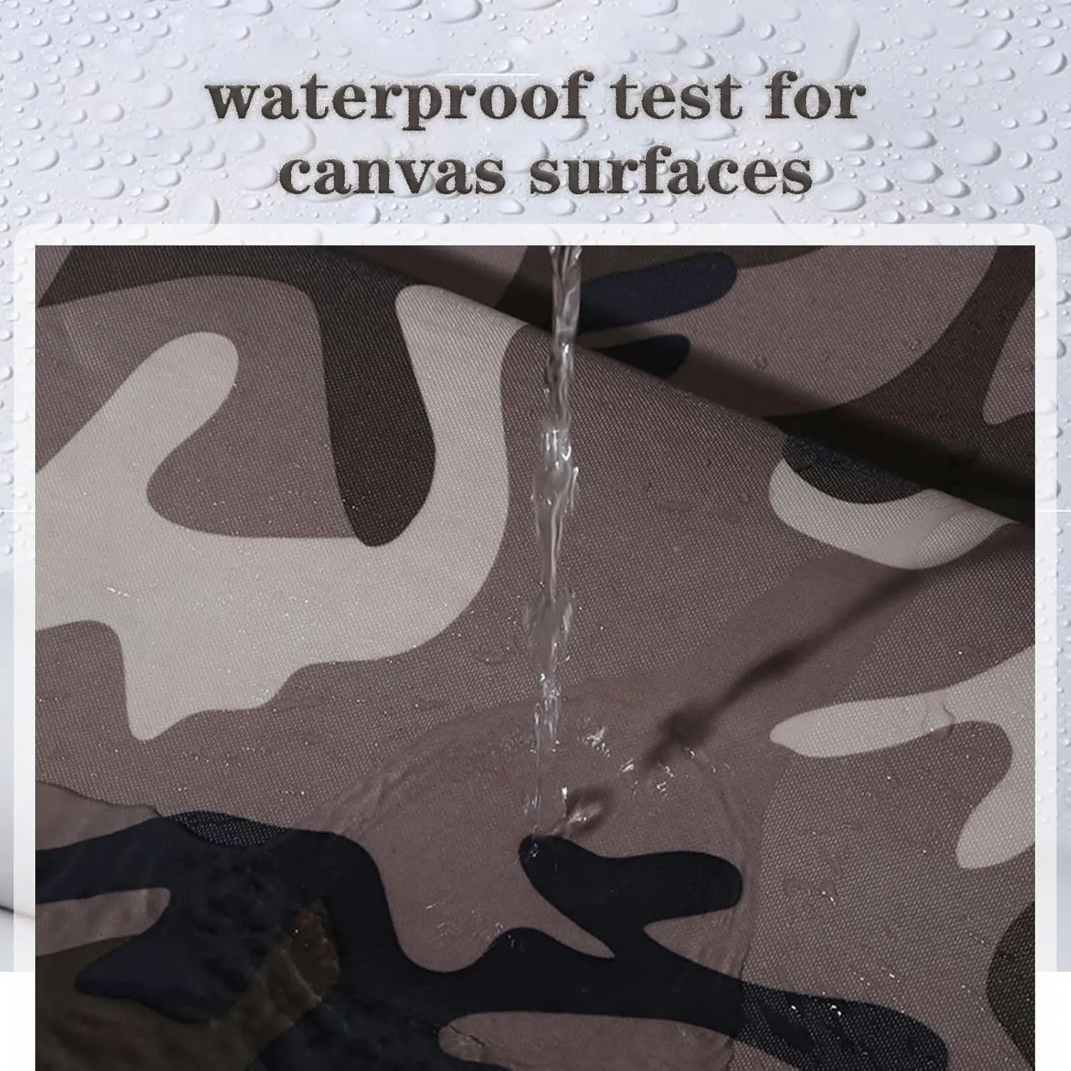 Waterproof Tarpaulin Heavy Duty Tarp Sheet Caravan Camo Cover 0.4mm Thick Canvas Camouflage Groundsheet Multipurpose Canopy Tent with Grommets (Size:3x3m)