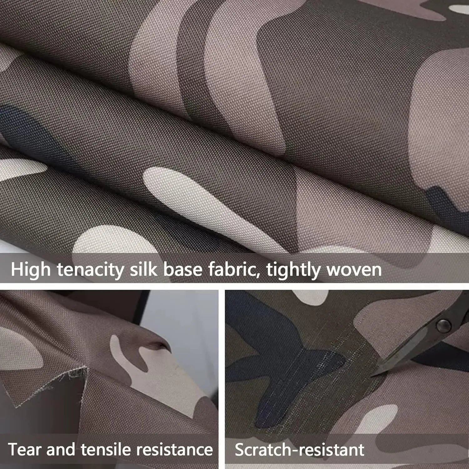 Waterproof Tarpaulin Heavy Duty Tarp Sheet Caravan Camo Cover 0.4mm Thick Canvas Camouflage Groundsheet Multipurpose Canopy Tent with Grommets (Size:3x3m)