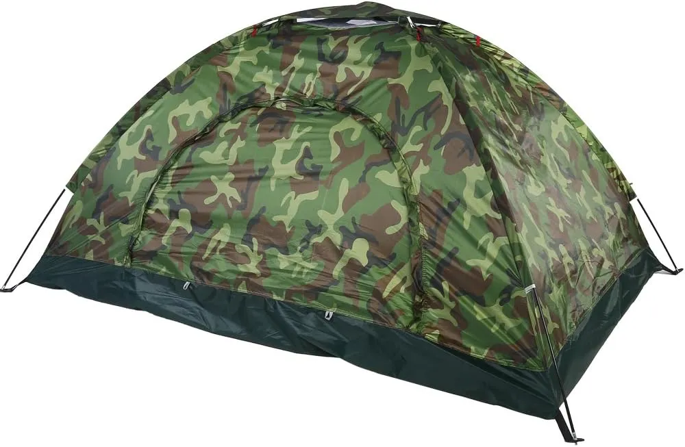 Waterproof Tent,Outdoor Camouflage UV Protection 2 Persons Tent for Camping Hiking