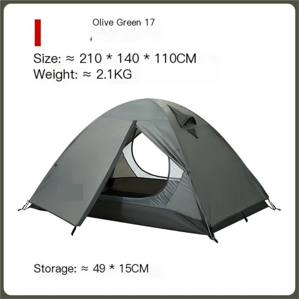 Weatherproof Tents Outdoor Camping Tent Double Layer Portable Windproof and Rainproof Breathable Tent Mountaineering Tent Camping and Hiking Tents