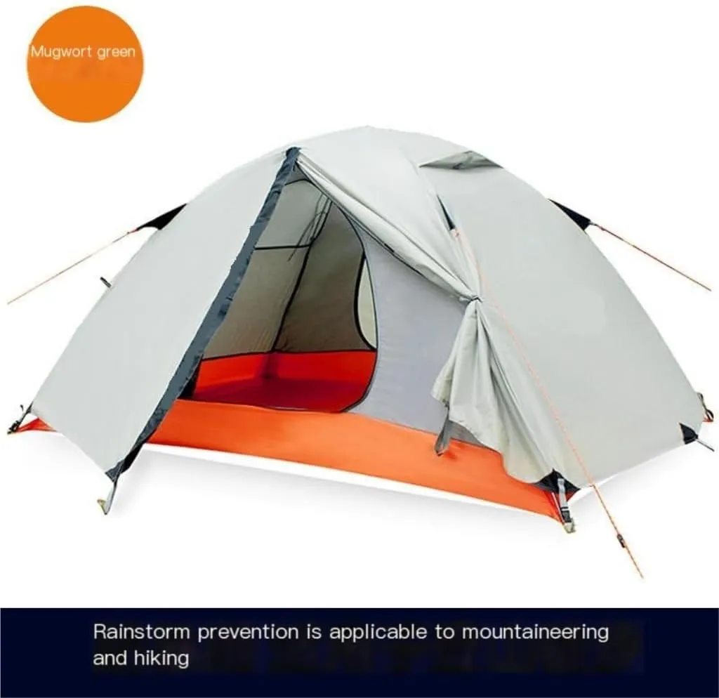 Weatherproof Tents Outdoor Tent Double-Layer Warm and Rainproof Mountaineering Hiking Tent Aluminum Pole Outdoor Camping Tent Camping and Hiking Tents