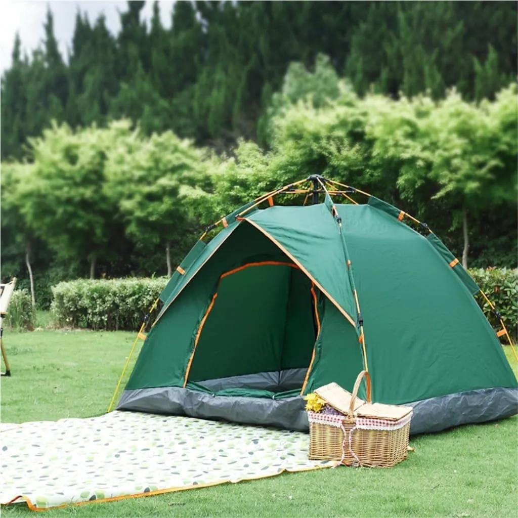 Weatherproof Tents Tent Outdoor Camping Automatic Tent Quick-Open Camping Fake Double-Layer Folding Camp Tent Camping Equipment Camping and Hiking Tents