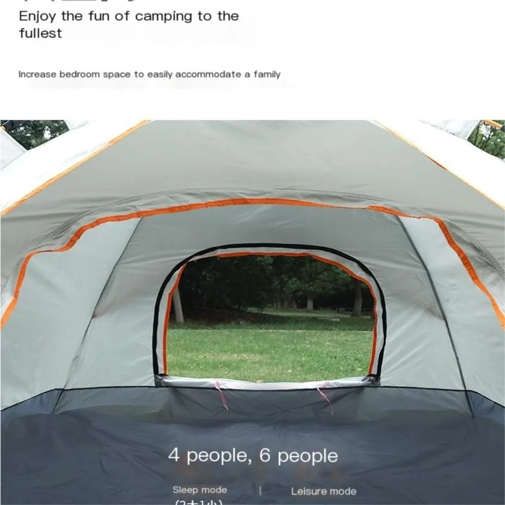 Weatherproof Tents Tent Outdoor Camping Automatic Tent Quick-Open Camping Fake Double-Layer Folding Camp Tent Camping Equipment Camping and Hiking Tents