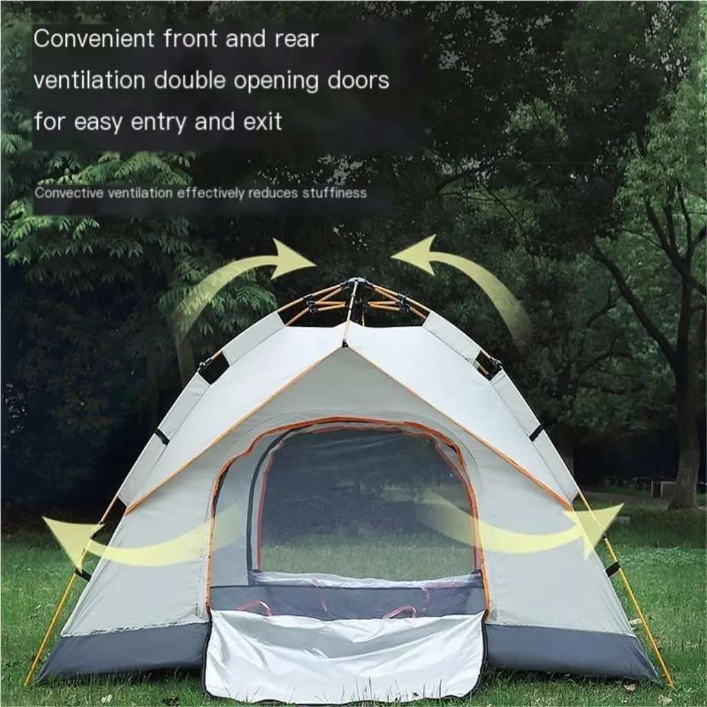 Weatherproof Tents Tent Outdoor Camping Automatic Tent Quick-Open Camping Fake Double-Layer Folding Camp Tent Camping Equipment Camping and Hiking Tents