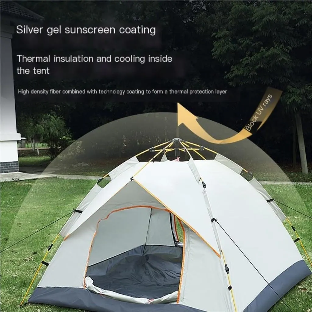 Weatherproof Tents Tent Outdoor Camping Automatic Tent Quick-Open Camping Fake Double-Layer Folding Camp Tent Camping Equipment Camping and Hiking Tents