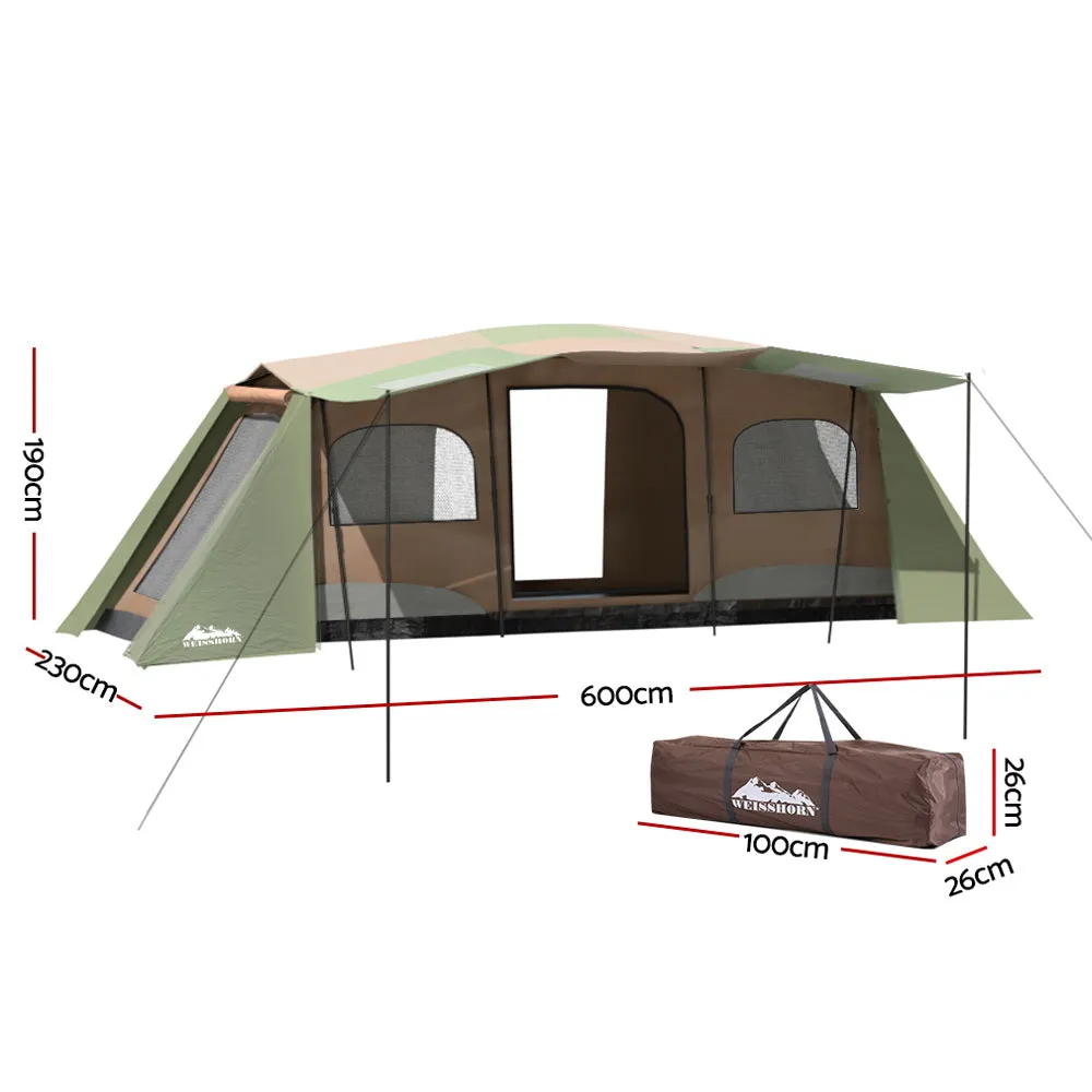 Weisshorn Instant Up Camping Tent 10 Person Outdoor Family Hiking Tents 3 Rooms-VIC_Rural