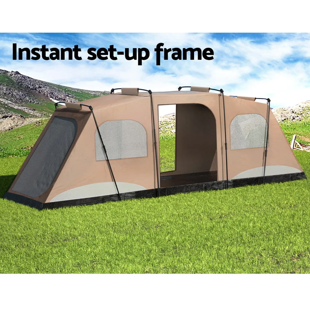 Weisshorn Instant Up Camping Tent 10 Person Outdoor Family Hiking Tents 3 Rooms-VIC_Rural