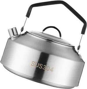 Whistling Stainless Steel Kettle Portable Outdoor Tea Pot Compact Household Stovetop for Boiling Water Soup