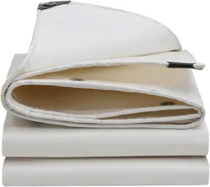 White Tarps Heavy Duty Waterproof, PVC Tarpaulin 20 Mil, UV Resistant, Multi-Purpose Tarpaulin for Canopy Tent, Roof, Camper Boat Cover, Item Cover