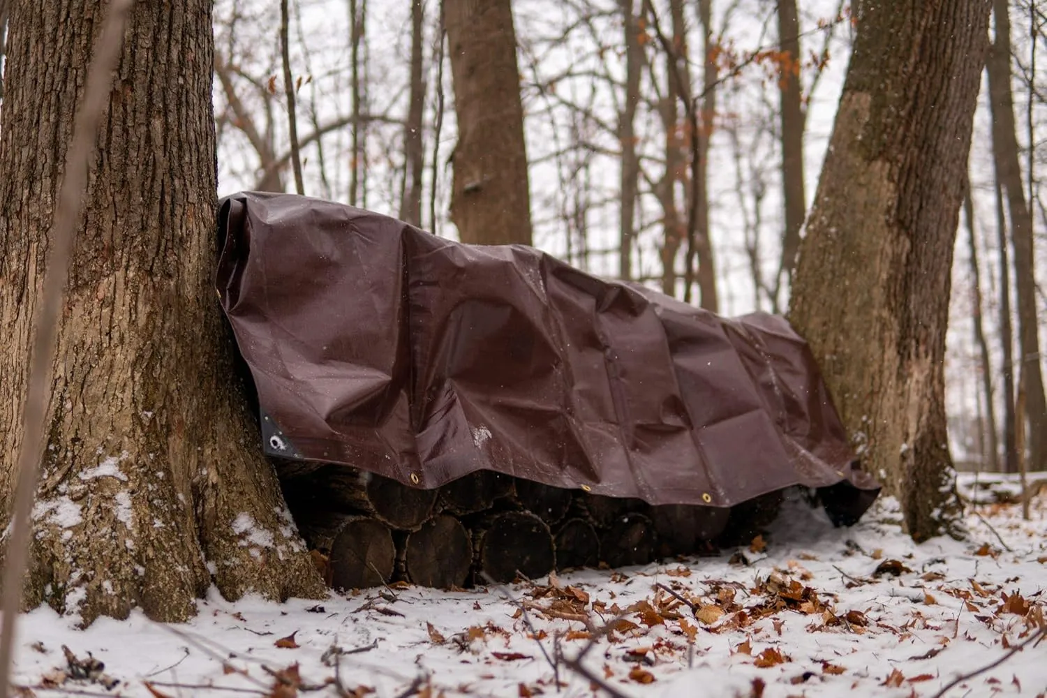 WHITEDUCK 8' x 10' Super Heavy Duty Poly Tarp Thick 16 Mil, Waterproof 100% UV Resistant Rip/Tear Proof Tarp w/Rustproof Grommets & Reinforced Edges (Finished Size: 7'6"x9'6")