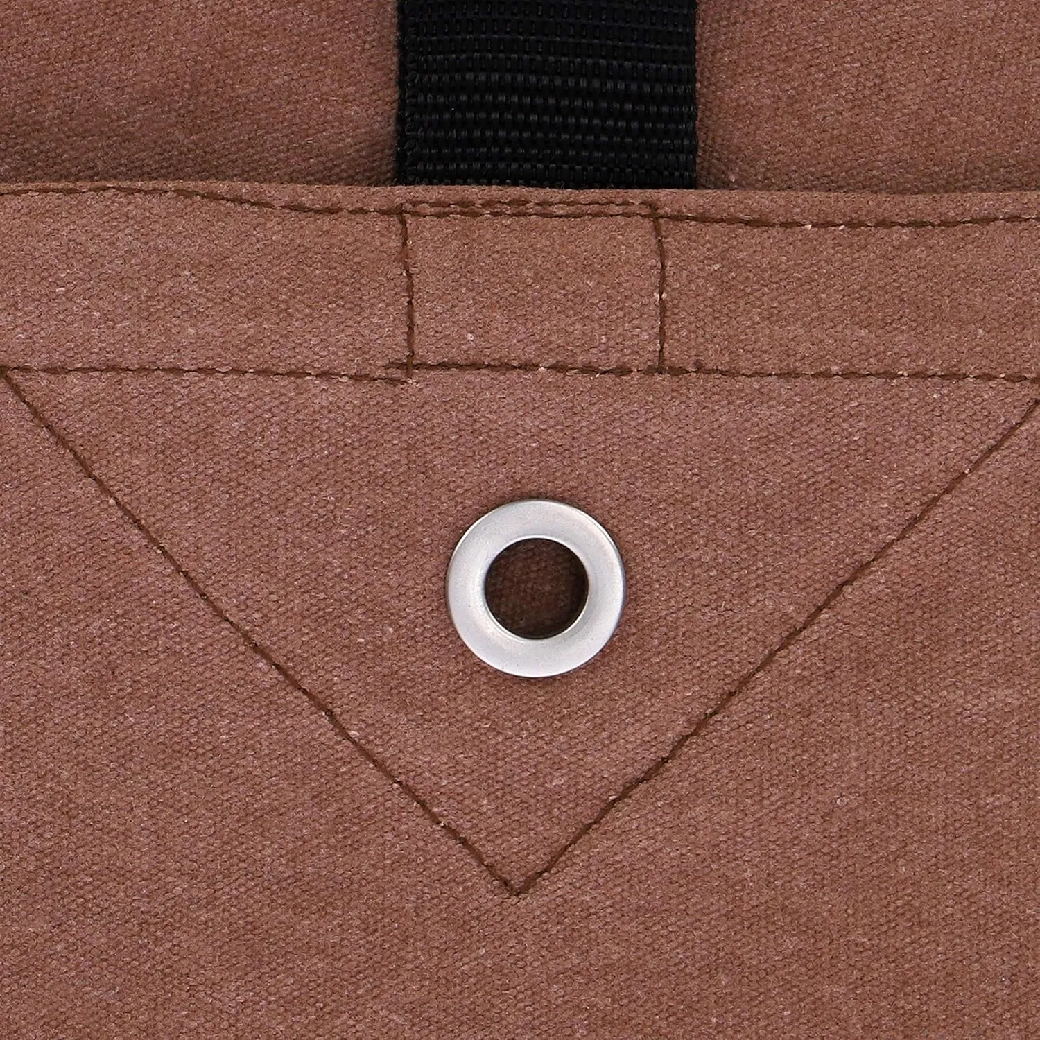 WHITEDUCK Canvas Tarp 18 oz. Heavy Duty Waterproof UV Resistant, Rustproof Grommets, Industrial & Commercial Use Cloth Tarp (Cut Size: 7'x9', Finished Size: 66" x86, Brown)