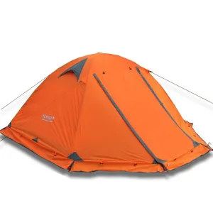 windproof High-tech-enabled All-in-one skirt!2-3persons double professional camping pole aluminum proof snow rain big layer tent Winter tent double with door