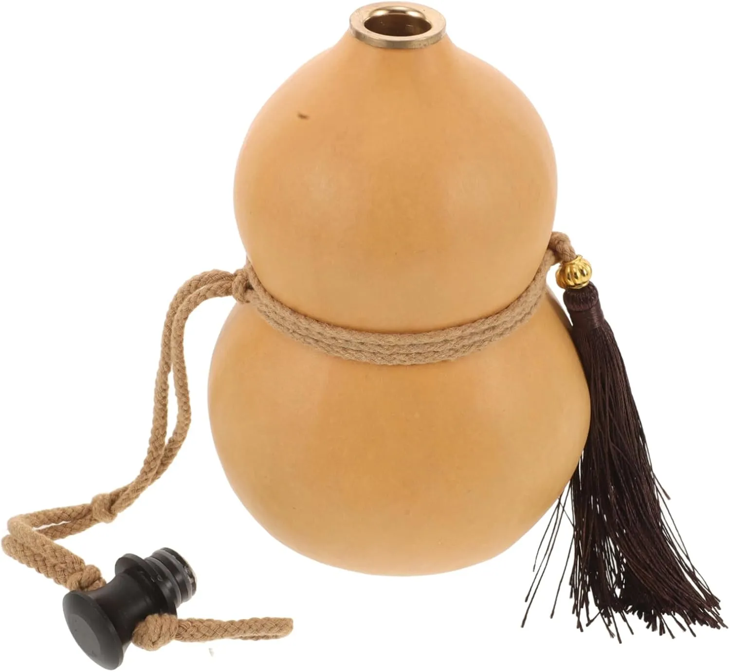 Wine Gourd Ornaments Collapsible Water Bottles Sport Water Bottle Cute Gourd Style Water Bottle Foldable Water Bottle Gourd Water Bottle Large Bottle Gourd Wooden Khaki