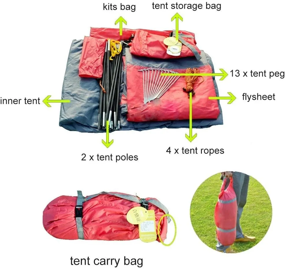 Winter Tent 4 Season Off Ground Tent Double-Layer Anti- Camping Tent Cot Outdoor Fishing Bed for 1 Person Winter Fishing Travel Camping Suitable for C, Black