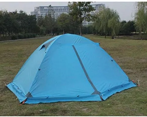 Winter Tent with Snow Skirt!2-3Persons Aluminum Pole Double Layer 2Doors Windproof Big Rain Proof Professional Camping Tent (Color : E) (C One Size)