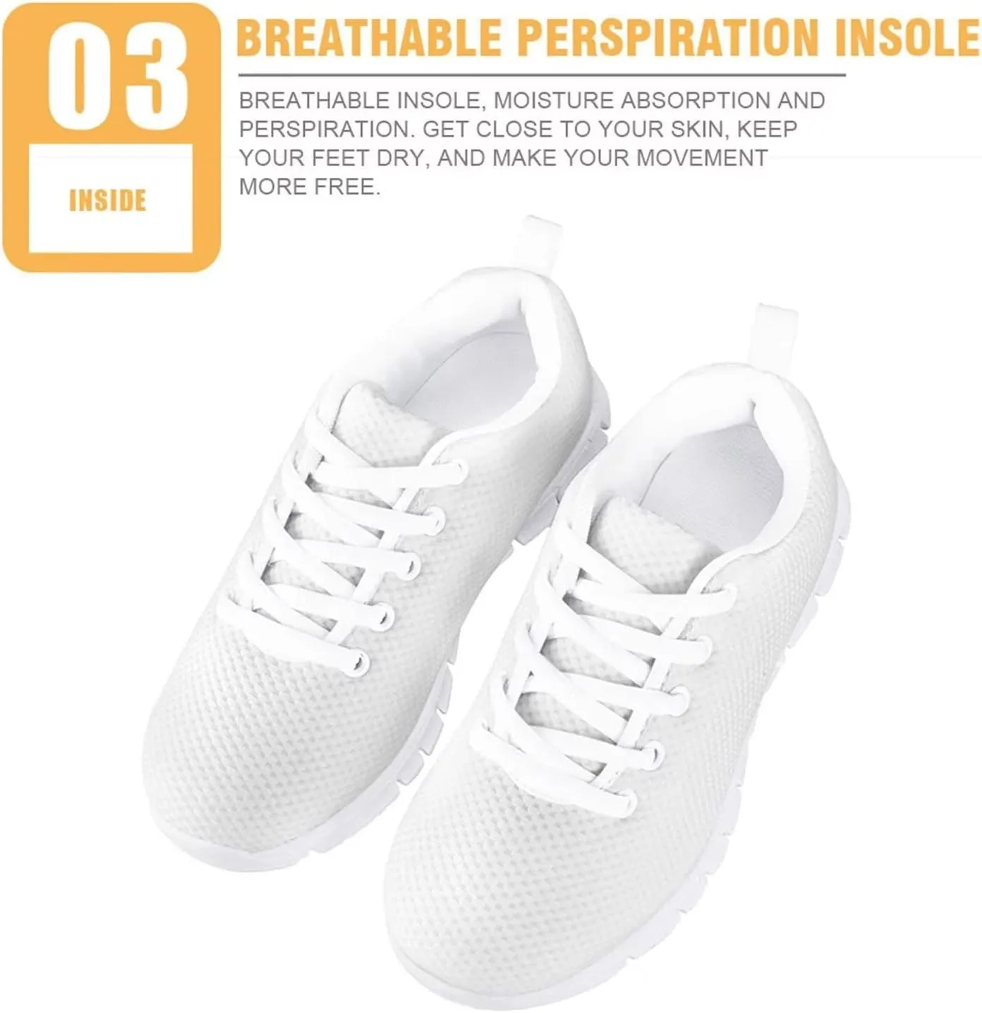 Xoenoiee Kids Running Shoes 3D Print Breathable Girls Boys Tennis Shoes Athletic Lightweight Sports Walking Shoes