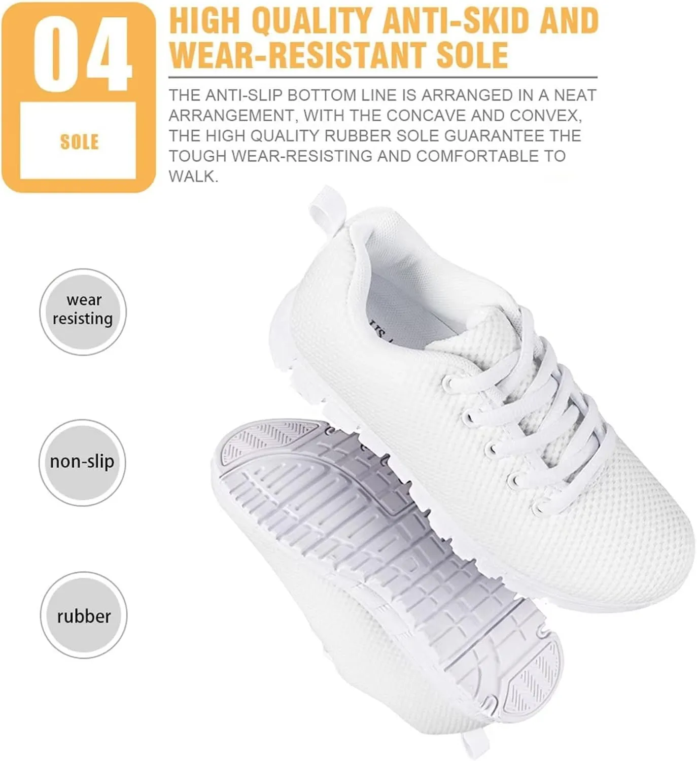 Xoenoiee Kids Running Shoes 3D Print Breathable Girls Boys Tennis Shoes Athletic Lightweight Sports Walking Shoes