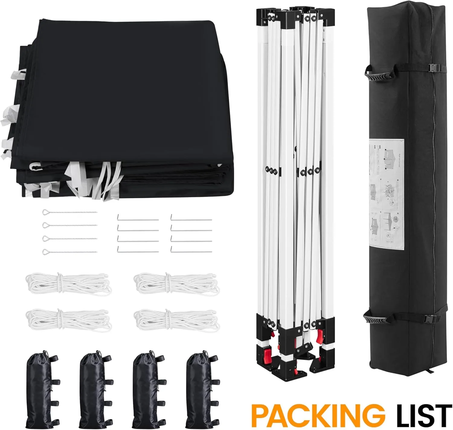 Yaheetech 10x10 Pop Up Canopy with 4 Removable Sidewalls, Portable Enclosed Instant Tent, Waterproof Outdoor Tent, Beach Sun Shelter with 4 Sandbags, 12 Stakes & 4 Ropes, Black