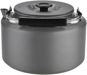 YARNOW Portable Camping Kettle Lightweight Outdoor Tea Pot Heat-insulated Handle Compact Design for Easy Carrying for Hiking Picnics and Travel