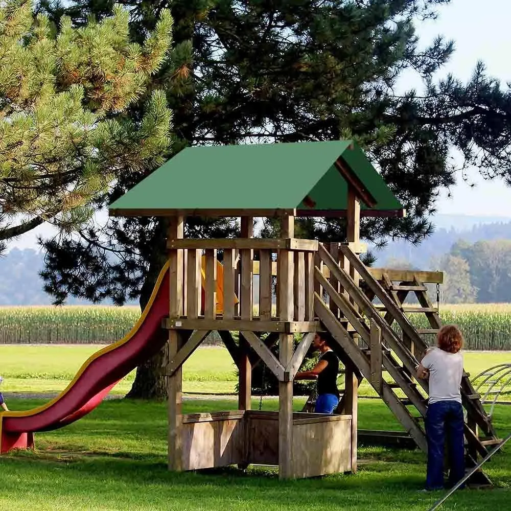Yescom 52"x90" Swing Set Canopy Replacement Waterproof Playground Tarp Cover Roof Playset Outdoor Child Swingset Shade