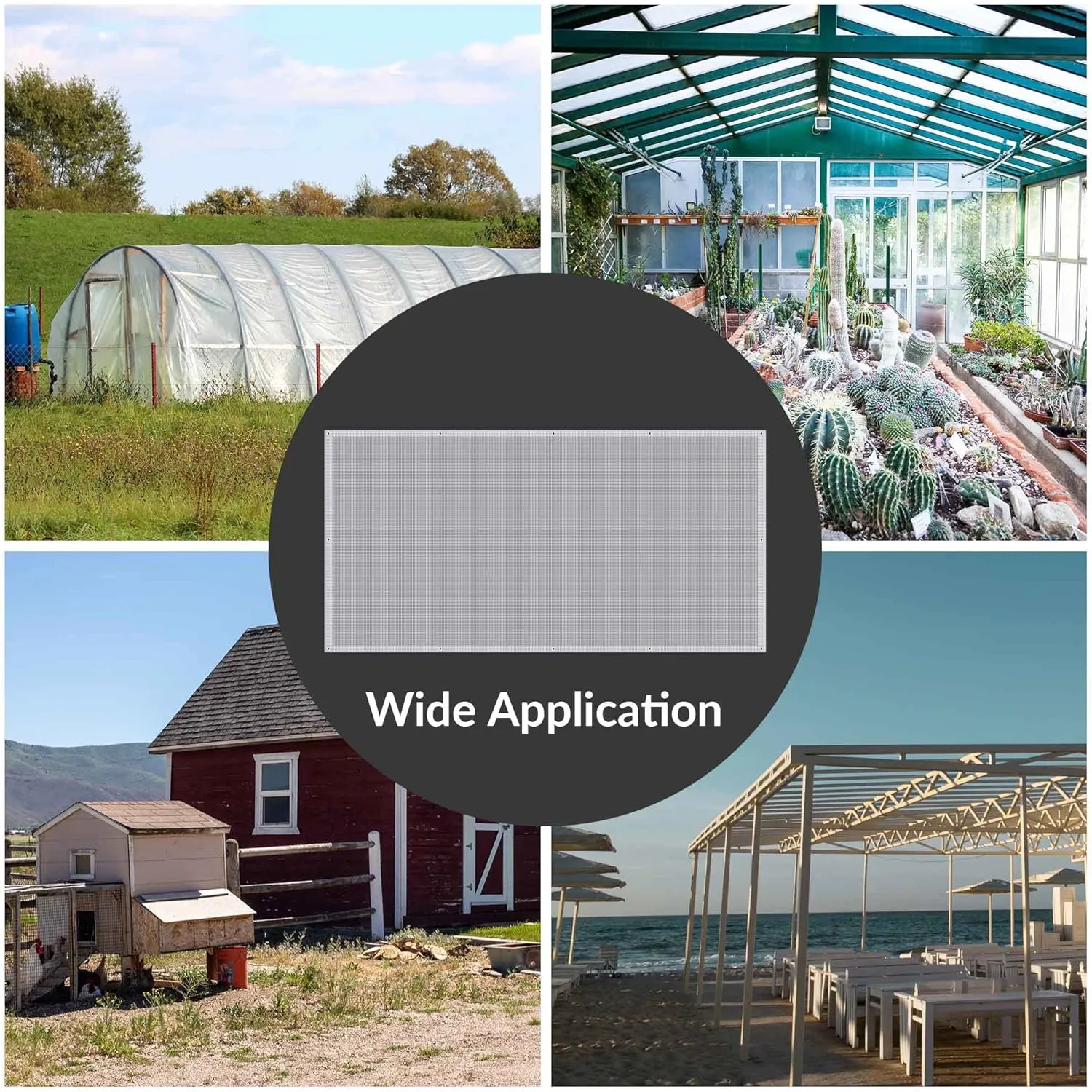 Yescom Clear Tarp Heavy Duty Waterproof 6x12Ft 14Mil for Greenhouse Outdoor Garden Chicken Pen Trailers UV Resistant Large Tarpaulin with Grommets