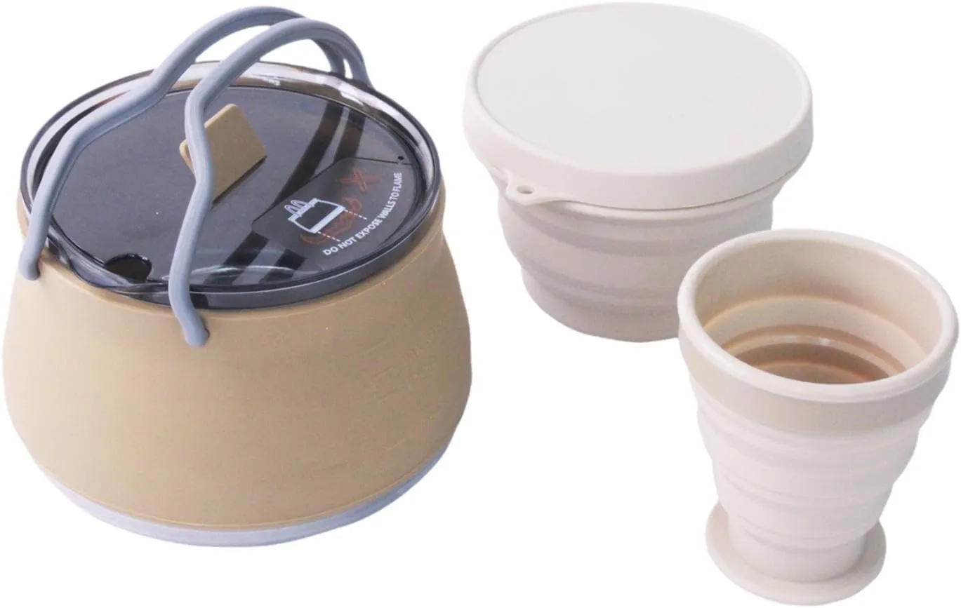 Yiju Compact Kettle for Camping with Teapot and Cup for Outdoor Use