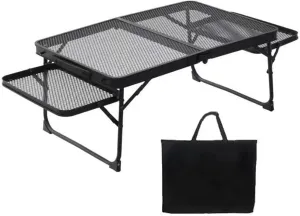 YOXIER Grill Table,Camping Table Ultralight Aluminum Folding Grill Table,Lightweight Folding Portable Metal,Small Camp Table for Beach Hiking Backpacking Outdoor Picnic B