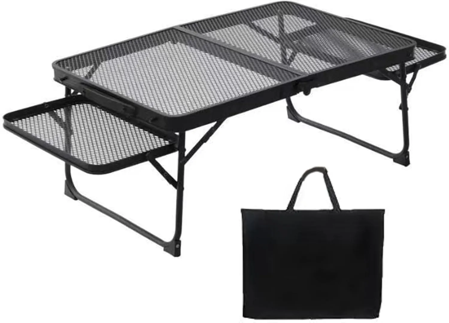 YOXIER Grill Table,Camping Table Ultralight Aluminum Folding Grill Table,Lightweight Folding Portable Metal,Small Camp Table for Beach Hiking Backpacking Outdoor Picnic B