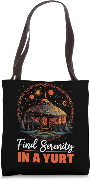 Yurt Tent Weather Retreat Glamping Camping Tote Bag