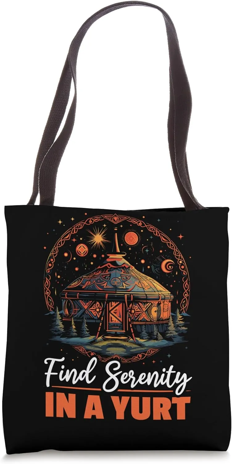 Yurt Tent Weather Retreat Glamping Camping Tote Bag