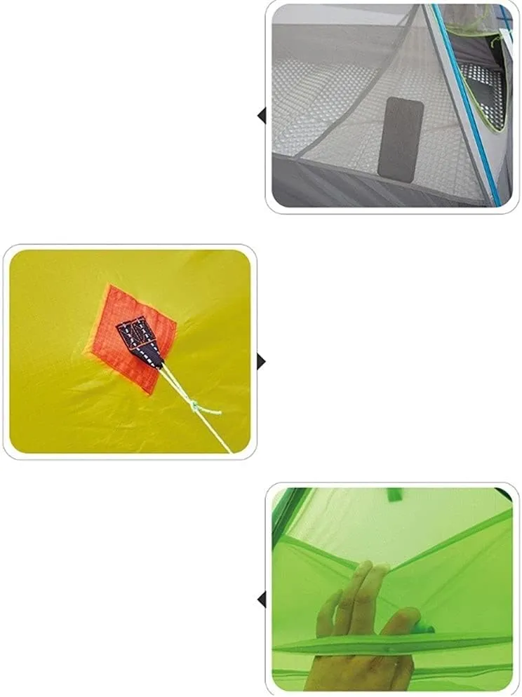 YYDS Tents for Camping Easy Set Up Camping Tent Waterproof Double Layer Tent Hiking Cycling 2 Person Camping Tents (Color : Gray)