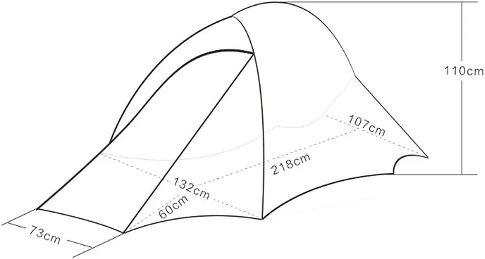 YYDS Tents for Camping Easy Set Up Camping Tent Waterproof Double Layer Tent Hiking Cycling 2 Person Camping Tents (Color : Gray)