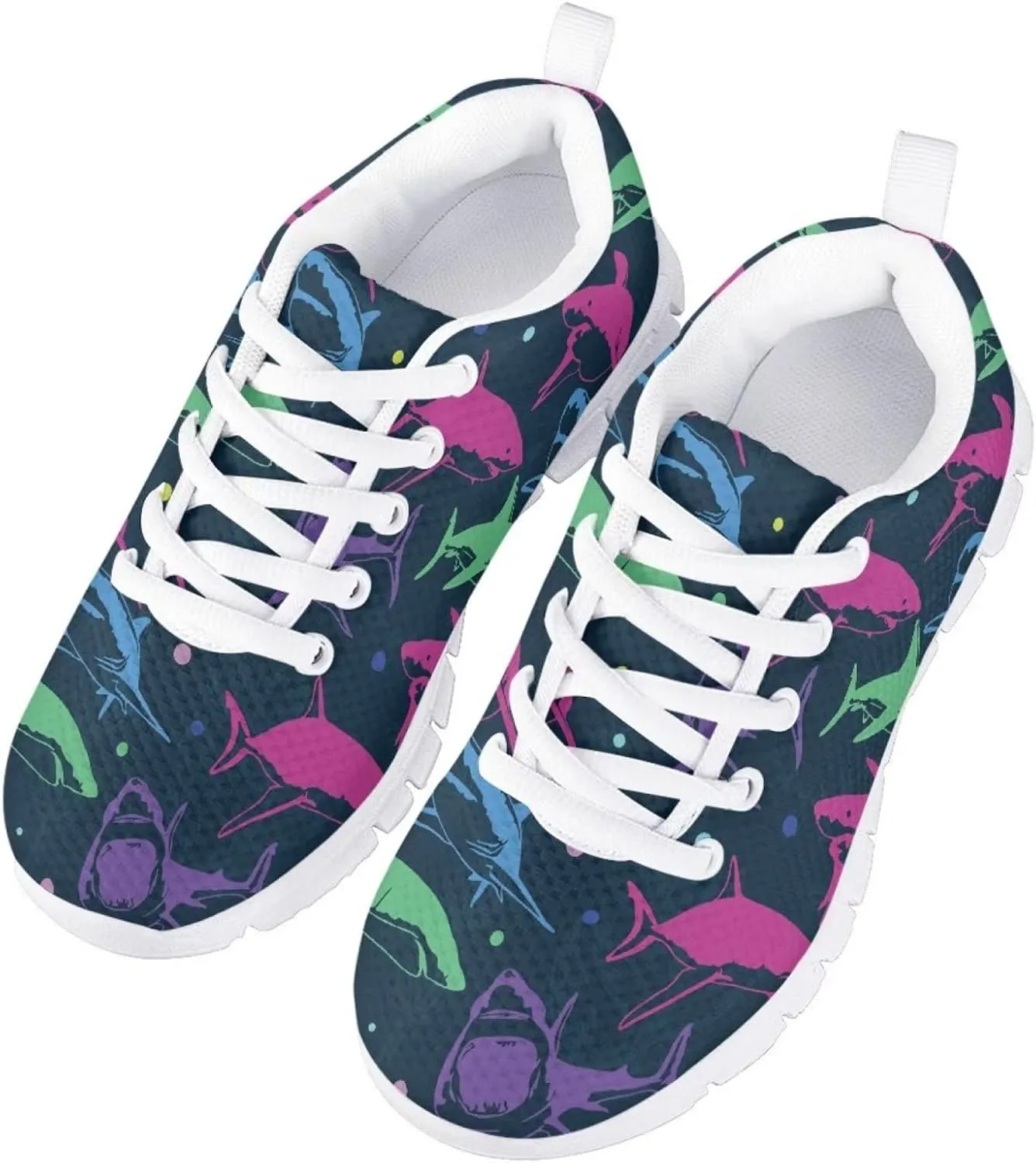 Yzaoxia Tennis Shoes for Kids Girls Size 11-5 Lightweight Walking Shoes Lace Up Athletic Shoes