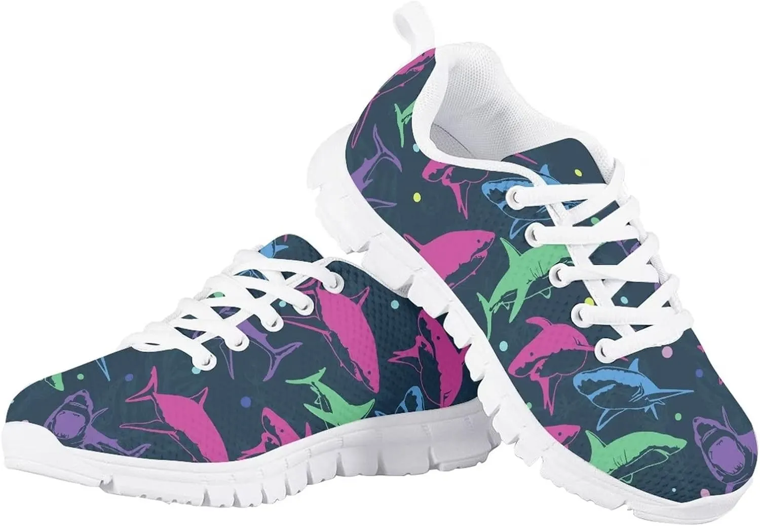 Yzaoxia Tennis Shoes for Kids Girls Size 11-5 Lightweight Walking Shoes Lace Up Athletic Shoes