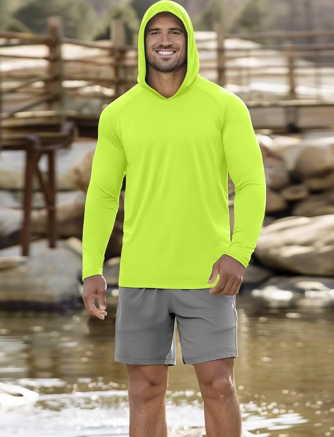 Zengjo Men's Lightweight Pullover Hoodie - Hooded Long Sleeve Workout Shirts