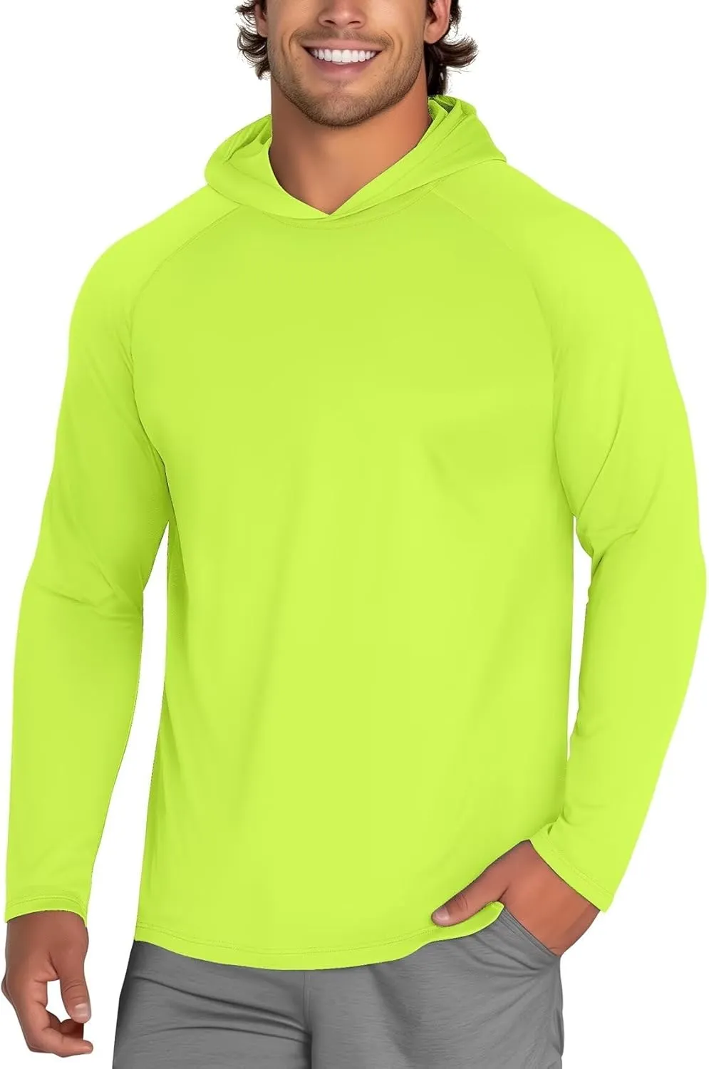 Zengjo Men's Lightweight Pullover Hoodie - Hooded Long Sleeve Workout Shirts