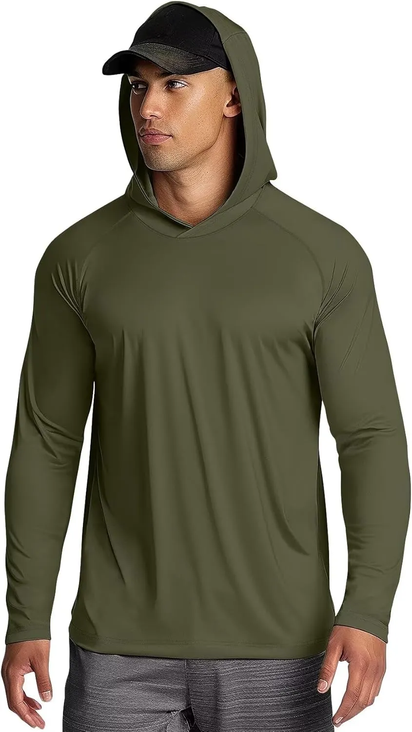 Zengjo Men's Lightweight Pullover Hoodie - Hooded Long Sleeve Workout Shirts
